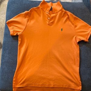 Polo by Ralph Lauren mens large orange polo shirt